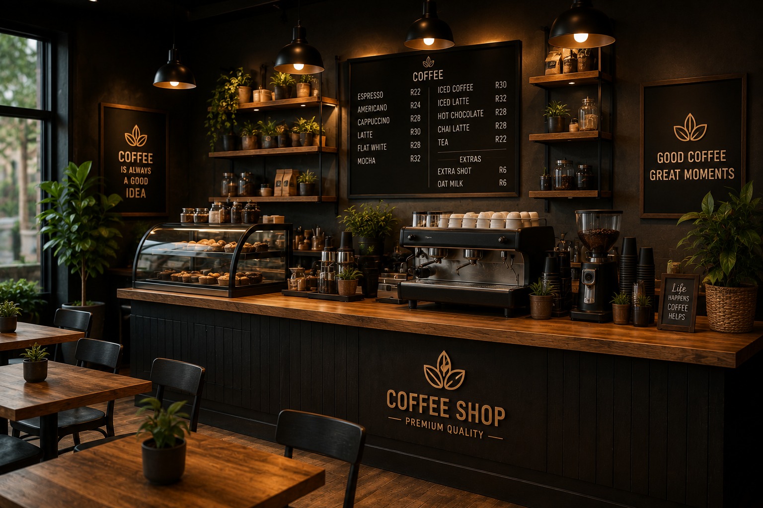 Coffee shop sample website